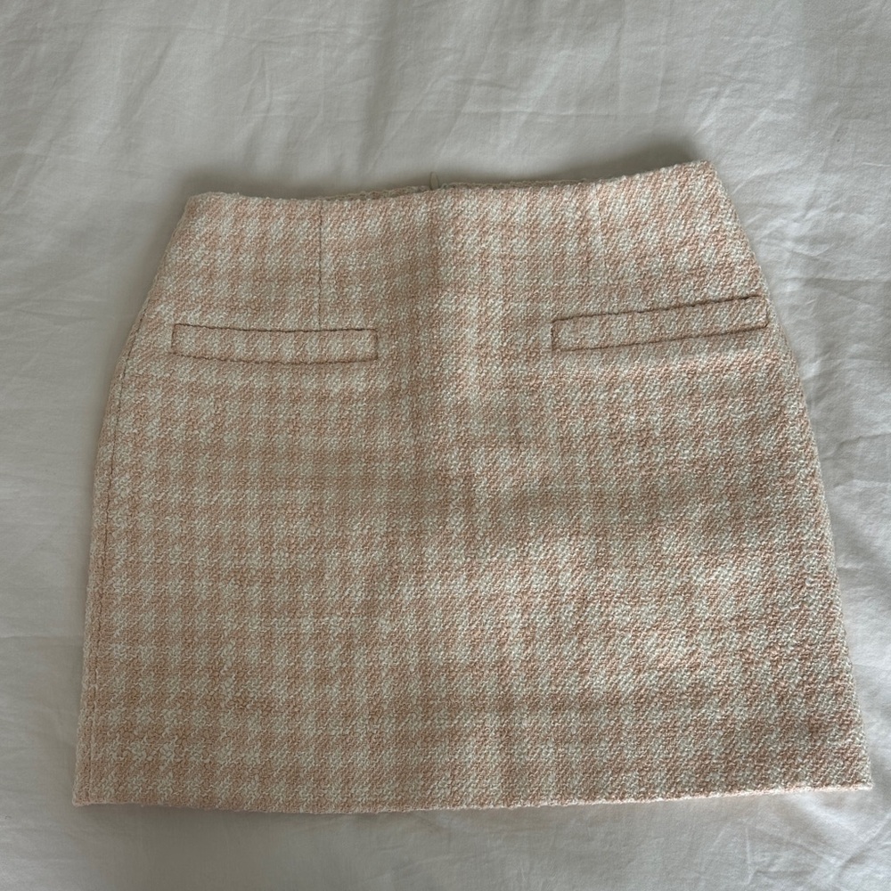 Anine Bing Pink Plaid Mini Skirt